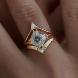 Bague vintage verte Bright Star