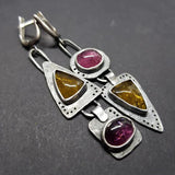 Boucles d'Oreilles Triangulaires Géométriques Vintage