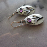 Boucles d'oreilles rétro en forme de fleurs tridimensionnelles