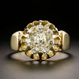 Bague vintage en or pur avec zircone