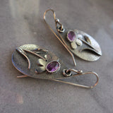 Boucles d'oreilles rétro en forme de fleurs tridimensionnelles