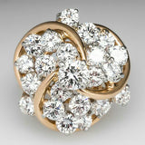 Bague cocktail vintage brillante