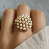 Bague incrustée de perles