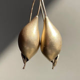 Boucles d'oreilles vintage en coquillages dorés