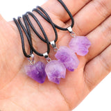 Collier en améthyste rose