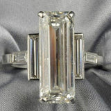 Bague vintage en verre gris