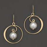 Boucles d'oreilles vintage en or avec perles