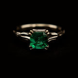 Bague en verre vert