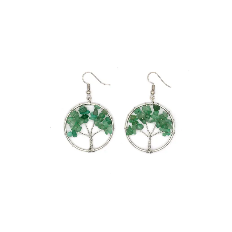 Boucles d'oreilles en cristal naturel Wishing Tree