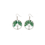 Boucles d'oreilles en cristal naturel Wishing Tree