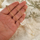 Élégant collier à double rang de perles