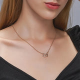 Collier d'amour Temperament Double Peach Heart