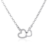 Collier d'amour Temperament Double Peach Heart