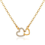 Collier d'amour Temperament Double Peach Heart
