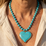 Cœur Turquoise™ | Collier en perles, style raffiné – FS