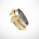Bague croix religieuse plaquée or