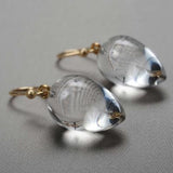 Boucles d'oreilles vintage en verre