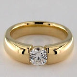Bague vintage ouverte en or avec zircone