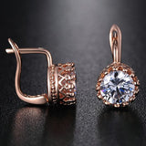 Boucles d'oreilles vintage en zircone rose