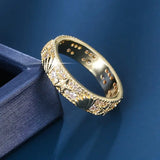 Bague vintage dorée Ocean Bright