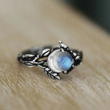 Bague céleste en pierre de lune