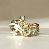 Bague vintage exotique dorée brillante