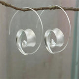 Boucles d'oreilles Spirale Argentées