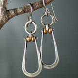 Boucles d'oreilles pendantes bohèmes en argent