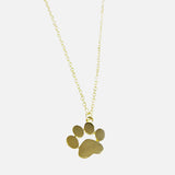 Collier plaqué or avec pendentif en forme de patte