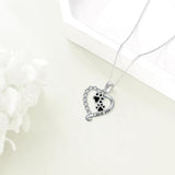 Collier pendentif en forme de cœur avec patte