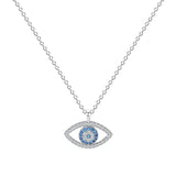 Collier en argent sterling avec œil maléfique