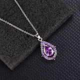 Collier et boucles d'oreilles Nadine Améthyste
