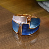 Bague vintage bleue peinte à la main