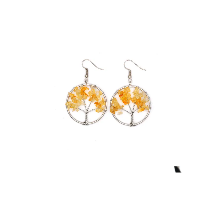 Boucles d'oreilles en cristal naturel Wishing Tree