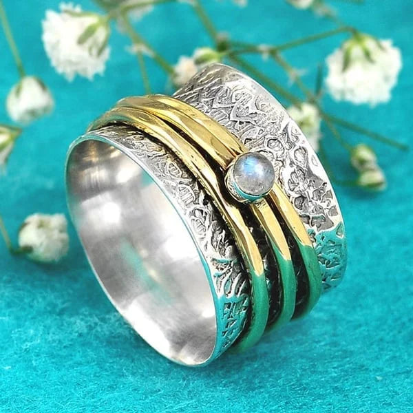Bague de méditation en pierre de lune