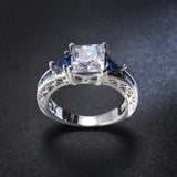 Bague zircone étincelante haut de gamme