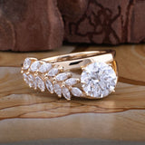 Bague vintage en zircone et blé
