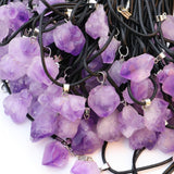Collier en améthyste rose