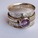 Bague de méditation en cristal de Bohême