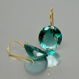 Boucles d'oreilles vintage en zircone et turquoise