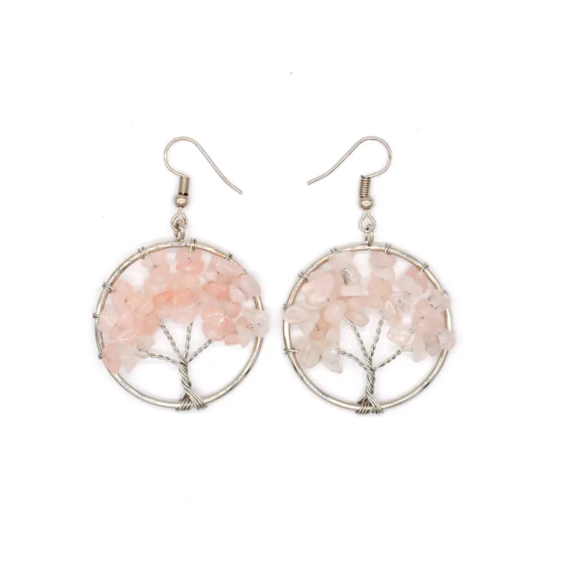 Boucles d'oreilles en cristal naturel Wishing Tree