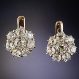 Boucles d'oreilles vintage en verre arrondi