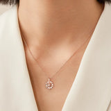 Collier rotatif avec flocon de neige en argent