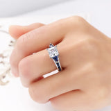 Bague zircone étincelante haut de gamme
