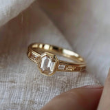 Bague en cristal et or