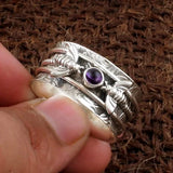Bague de méditation Bee Purple Gemstone