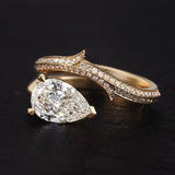 Bague vintage en cristal divin