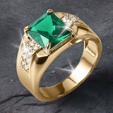Bague vintage en or vert brillant