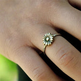 Bague tournesol en or