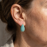 Goutte Turquoise™ | Boucles créoles en matière précieuse – FS